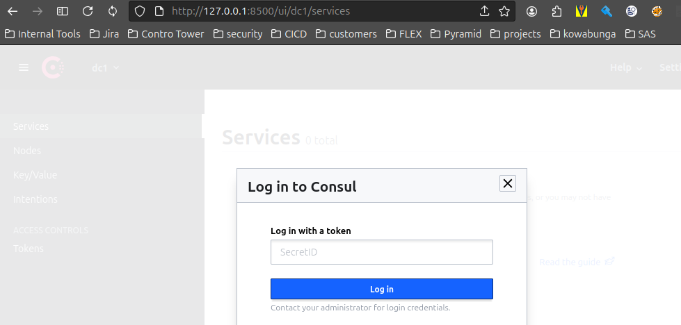 login to consul